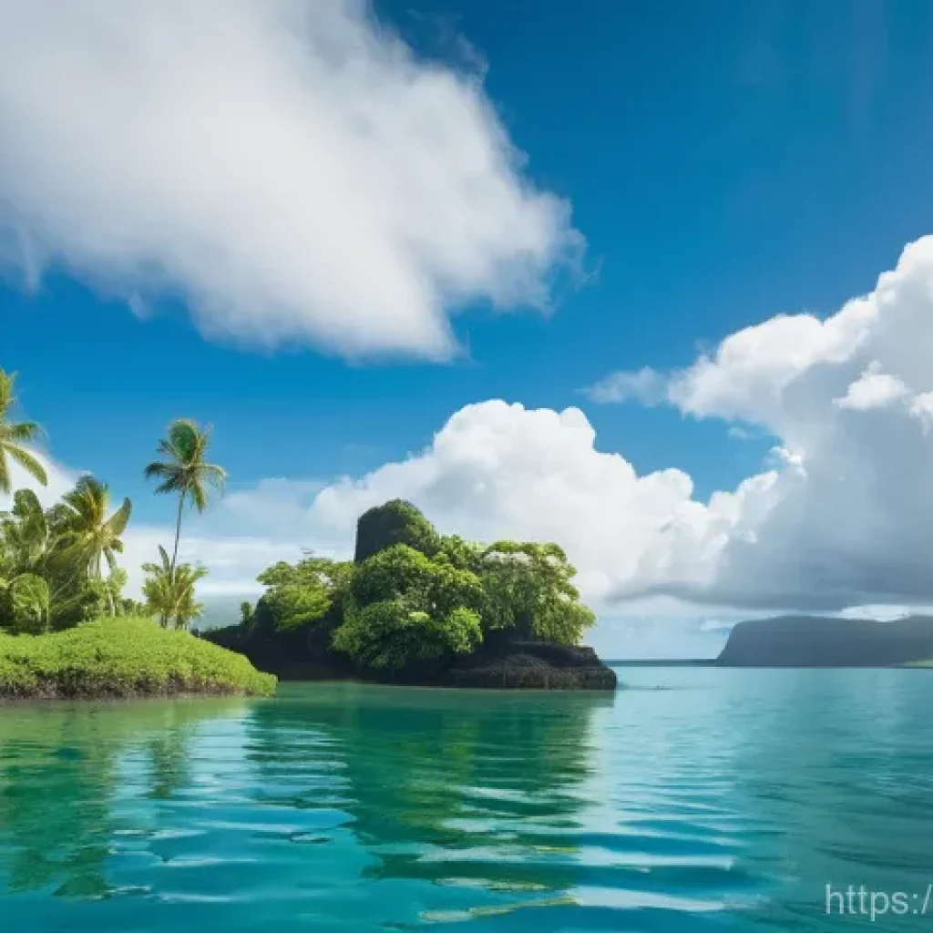 피지의 원주민 신앙 - **Prompt 1: The Serpent Architect's Embrace - Degei's Realm**
    An awe-inspiring, high-angle panor...